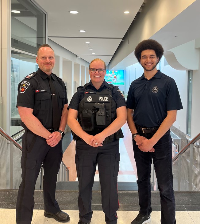 S/Sgt. Mark, Cst. Christina, and Aaron