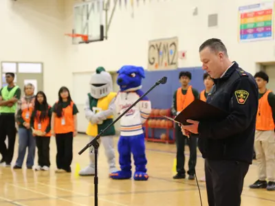 Supt. Ryan Connolly giving remarks