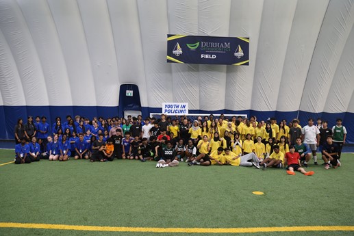 A photo of everyone who attended the YIP newcomer soccer tournament.