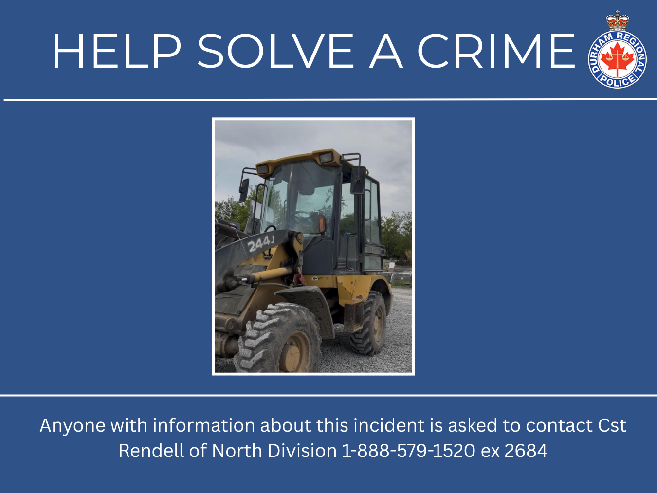 Image of Police are Looking for Suspect After Theft in the Township of Brock.